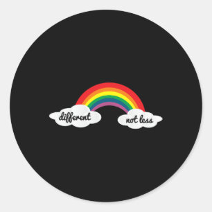 Different Not Less Autism Awareness Classic Round Sticker
