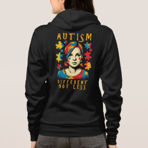 Different Not Less Autism Awareness Positive Quote Hoodie