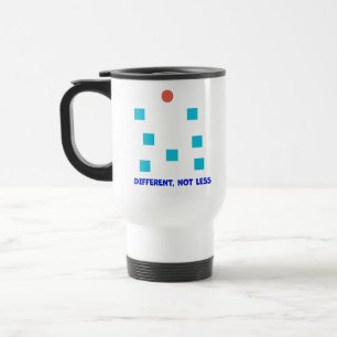Different, Not Less Inclusive Shapes Illustration Travel Mug