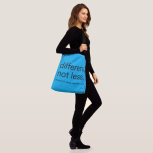 Different, Not Less Minimalist Disability Pride Crossbody Bag