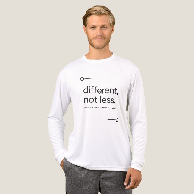 Different, Not Less | Minimalist Disability Pride  Tri-Blend Shirt (Front Full)