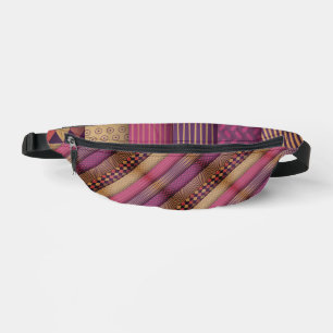 Different patterns pink colours stainless steel bum bags