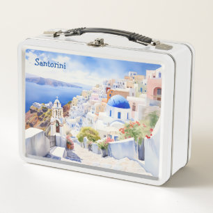 Different picture with Santorini Greece Metal Lunch Box