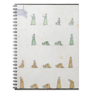 Different positions of the Body during Prayer from Spiral Notebook