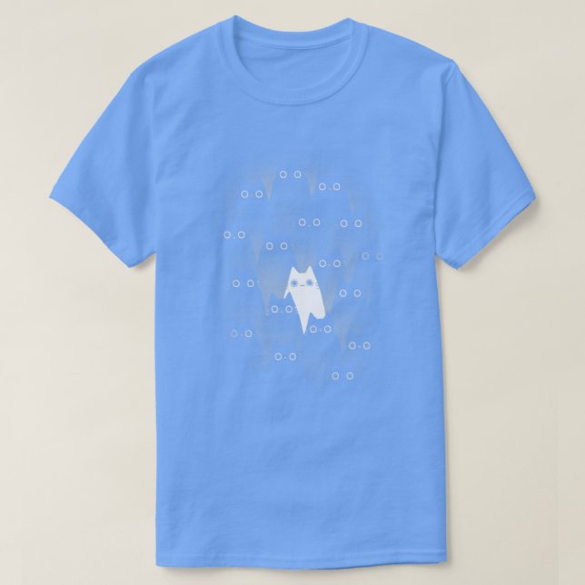 Different Purrfection Cute White Cat Kitty Eyes T-Shirt (Design Front)