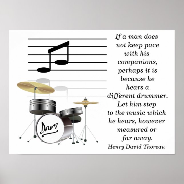 Different quote -Thoreau quote art print (Front)