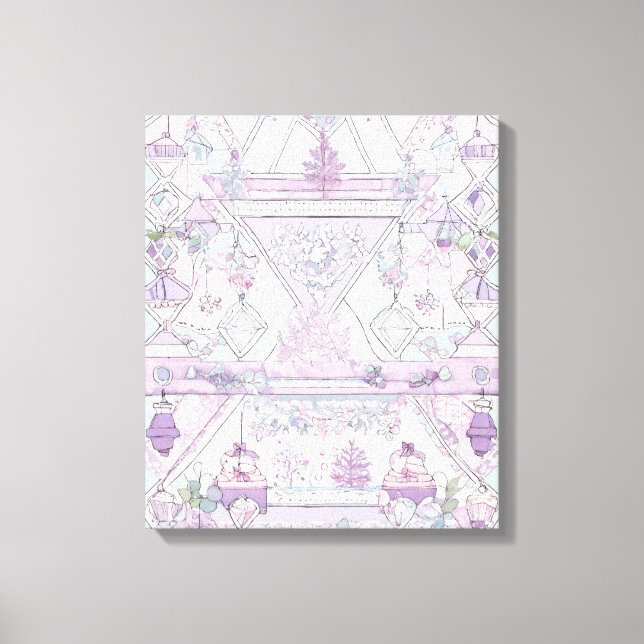 Different Shapes Modern Colourful Wrapped Art Canv Canvas Print (Front)