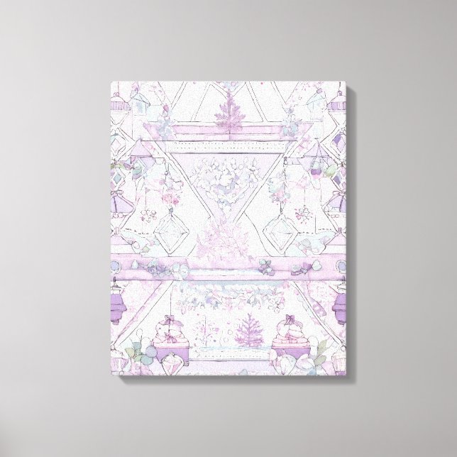 Different Shapes Modern Colourful Wrapped Art Canv Canvas Print (Front)