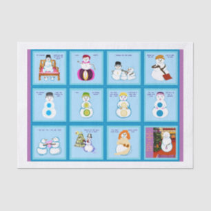 Different Strokes For Different Snow Folks squares Tissue Paper