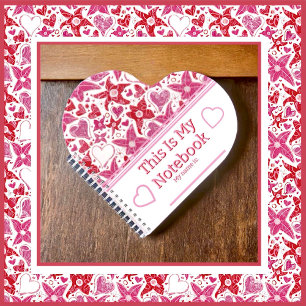 Different Style Of Flower & Hearts Pattern Notebook