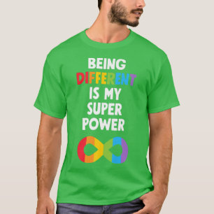 Different Super Power Neurodiversity ADHD Autism A T-Shirt