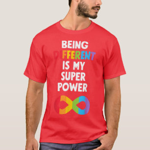 Different Super Power Neurodiversity ADHD Autism A T-Shirt