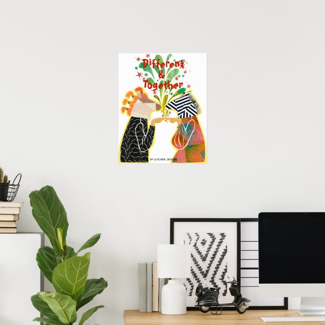 Different & Together Pride Poster – Unity Art Prin (Home Office)