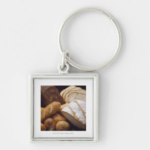Different types of artisan bread key ring