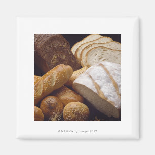 Different types of artisan bread magnet