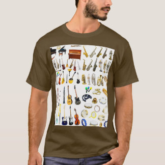 Different Types of Musical Instruments Graphic 1  T-Shirt