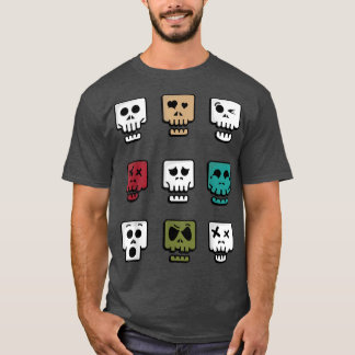 DIfferent Types Of Skull Bone Head Skeleton Skull T-Shirt