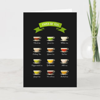 Different Types of Tea Tealover Gift Card