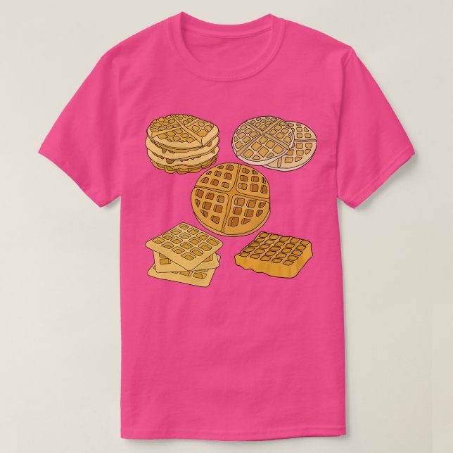 Different types of waffles T-Shirt (Design Front)