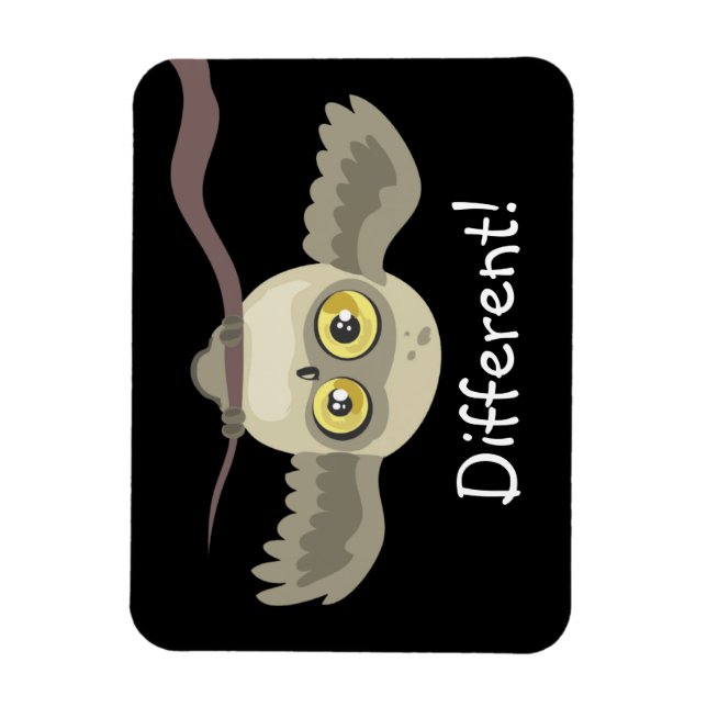 Different! Upside Down Owl!~magnet Magnet (Vertical)