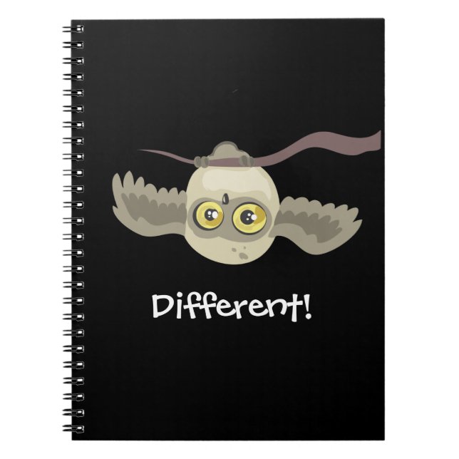 Different! Upside Down Owl!~notebook Spiral Notebook (Front)