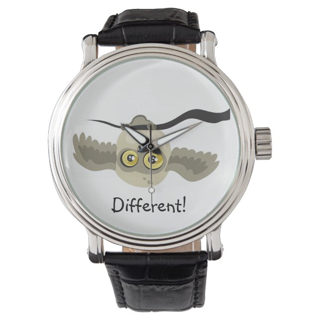 Different! Upside Down Owl ~wrist watch (Front)