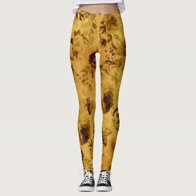 Different Watercolor Roses Leggings (Front)