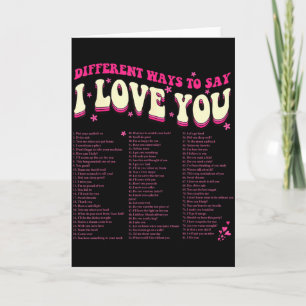 Different Ways To Say-i Love You Retro Hippie Vale Card