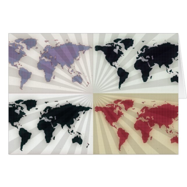 Different world maps (Front Horizontal)