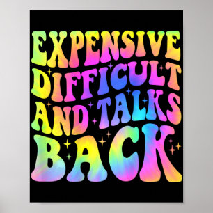 Difficult And Talks Back Mothers Day Mum Life  Poster