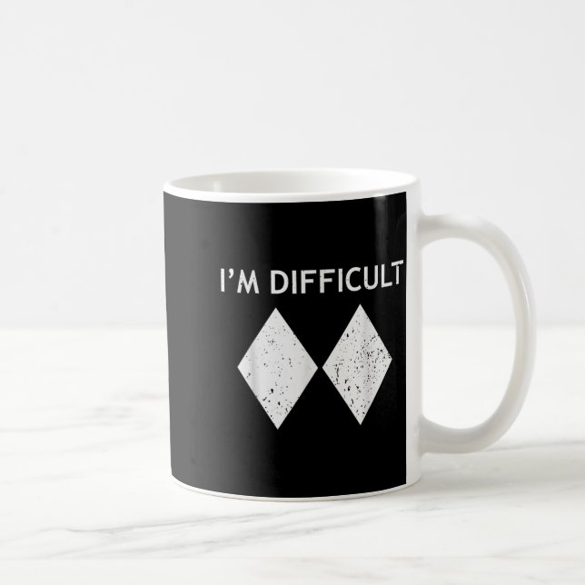 Difficult cool skiing stuff for men ski snowboard coffee mug (Right)
