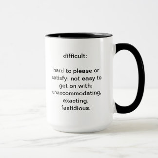 Difficult definition mug