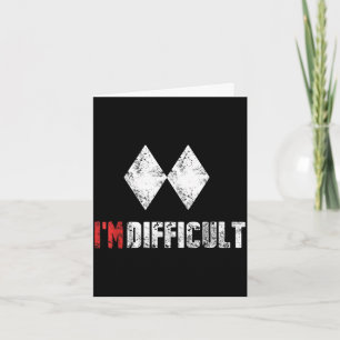 Difficult funny skiing snowboarding lover winter card