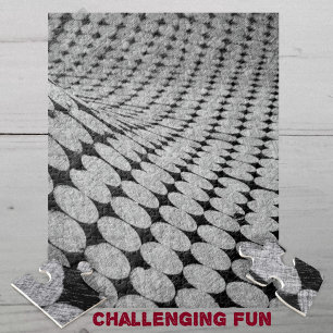 Difficult Monochromatic Optical Illusion Jigsaw Puzzle