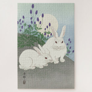 Difficult Oriental Rabbits Vintage Art 1000 pieces Jigsaw Puzzle