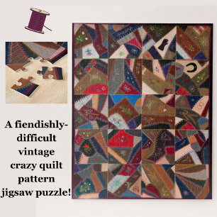 Difficult Patchwork American Crazy Quilt Puzzle