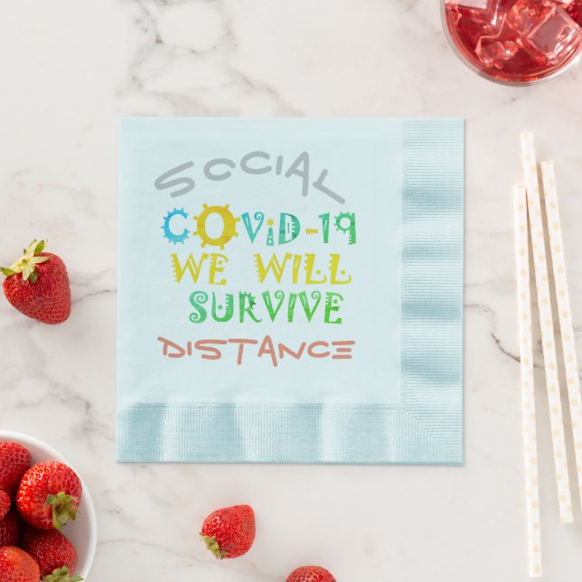 Difficult Situation We will Survive COVID19 Napkin (Insitu)