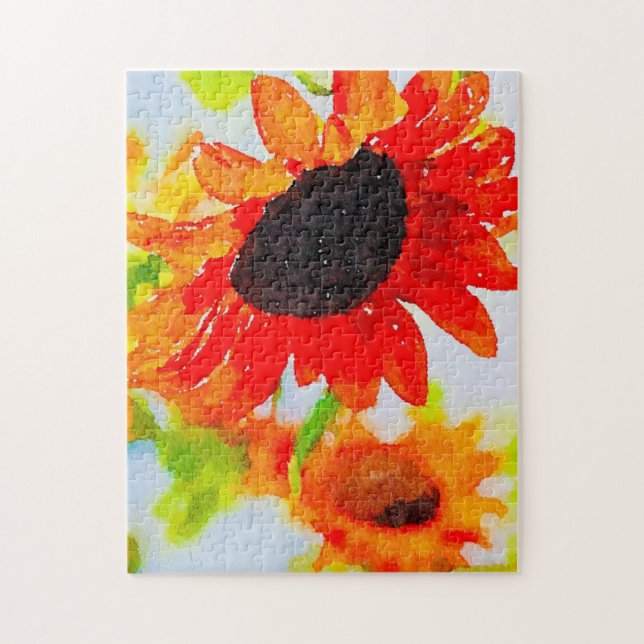 Difficult Sky and Sunflower Puzzle (Vertical)