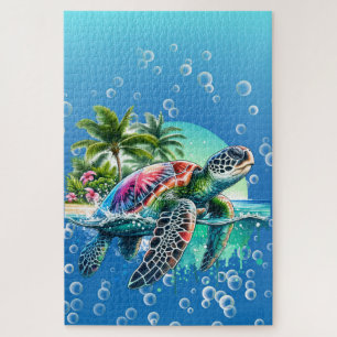 Difficult Whimsical Sea Turtle Jigsaw Puzzle