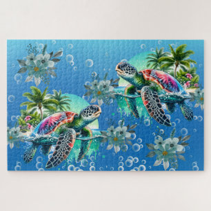 Difficult Whimsical Sea Turtle Jigsaw Puzzle