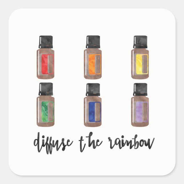 Diffuse the Rainbow Sticker - Essential Oils (Front)