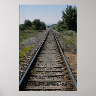 Diffused railway line poster