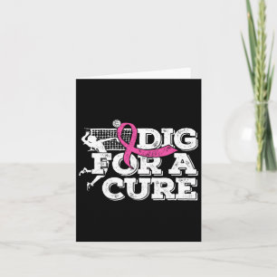 Dig For A Cure Breast Cancer Awareness Volleyball Card