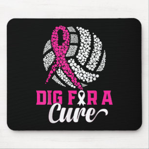 Dig For A Cure Breast Cancer Awareness Volleyball  Mouse Pad