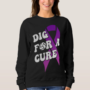Dig For A Cure, Breast Cancer Awareness Volleyball Sweatshirt