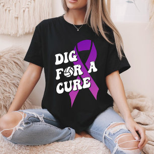Dig For A Cure, Breast Cancer Awareness Volleyball T-Shirt