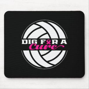 Dig For A Cure Breast Cancer Awareness Volleybyll  Mouse Pad