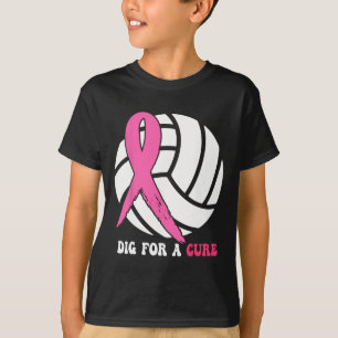 Dig For A Cure Breast Cancer Awareness Volleybyll T-Shirt