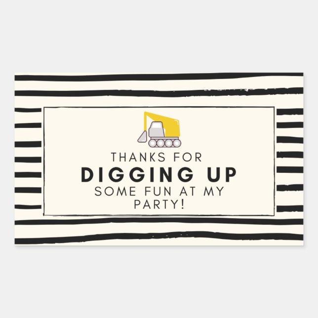 DIG IT! Party Favour Sticker (Front)