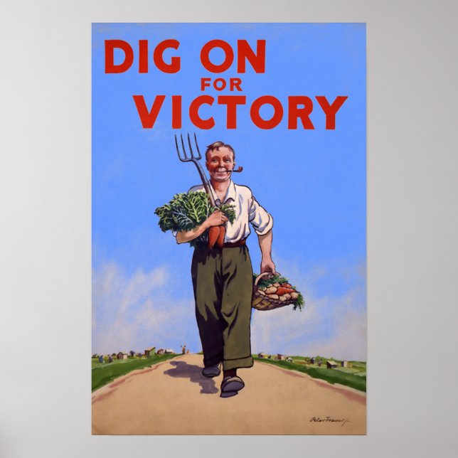 Dig on for Victory Vintage Poster (Front)
